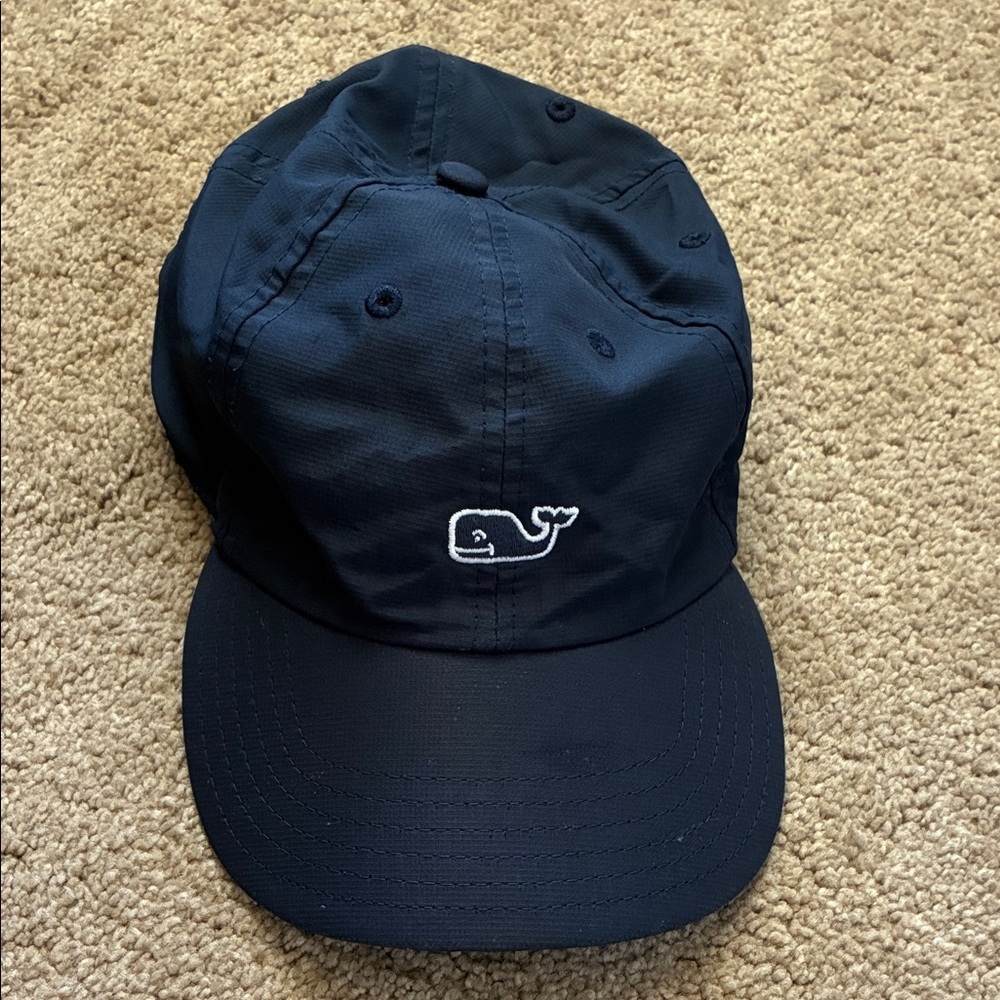 Vineyard Vines Men's Classic Whale Logo Baseball Hat - Navy Blue - One Size